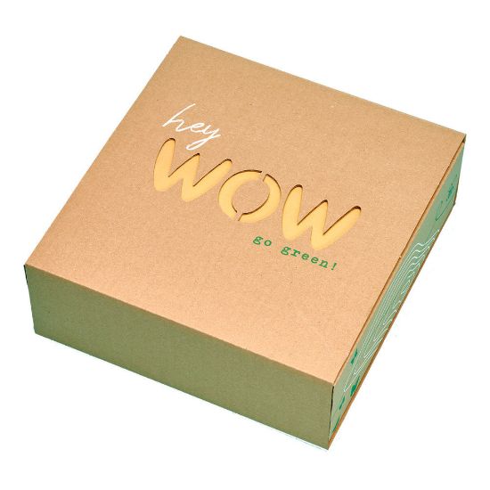Bild von Geschenkbox-Blumen für Dich "Hey WOW go green"