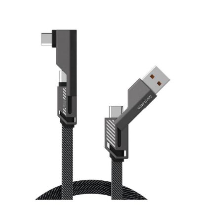 Bild von USB-C Kabel "ComboCord Flat Right Angle" 240W, 1,5m, graphit