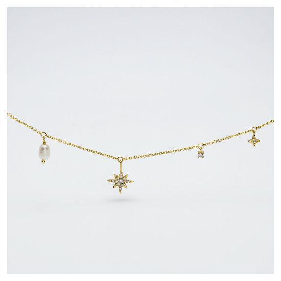 Bild von Halskette "Windrose Celestial", gold