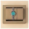 Bild von Set Solar-Armbanduhr + Armband "All Turquoise", silber