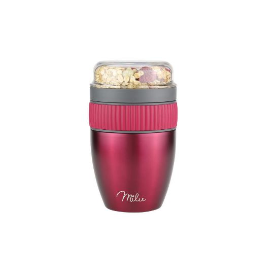 Bild von Edelstahl-Müslibecher-Set to go, 3-tlg., 400 ml, berry