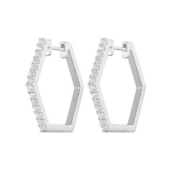 Bild von Creolen "French Chic", Silber