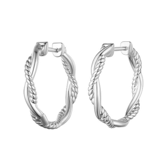 Bild von Creolen "Solid Flair", Silber