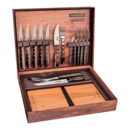 Bild von JUMBO BBQ-Koffer, 15-tlg, braun